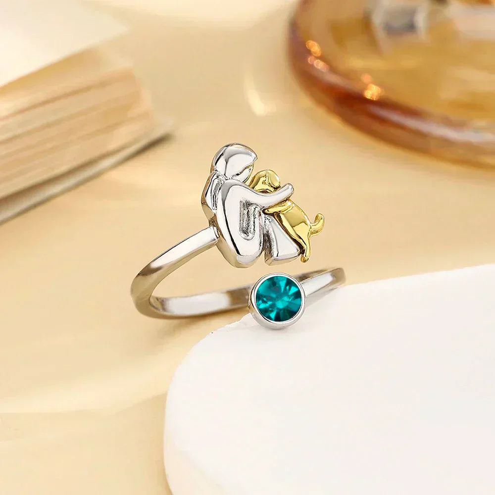 Rose™ - Bague avec Icône de Chien